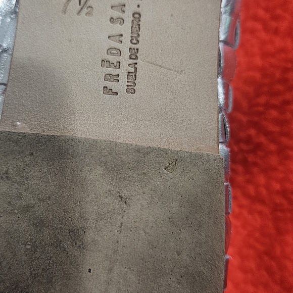 Freda Salvador Silver Woven Loafers - Picture 9 of 9